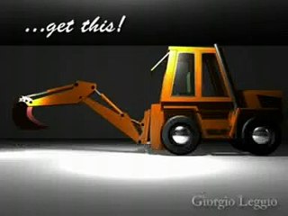 Make an excavator in 3D (Blender)