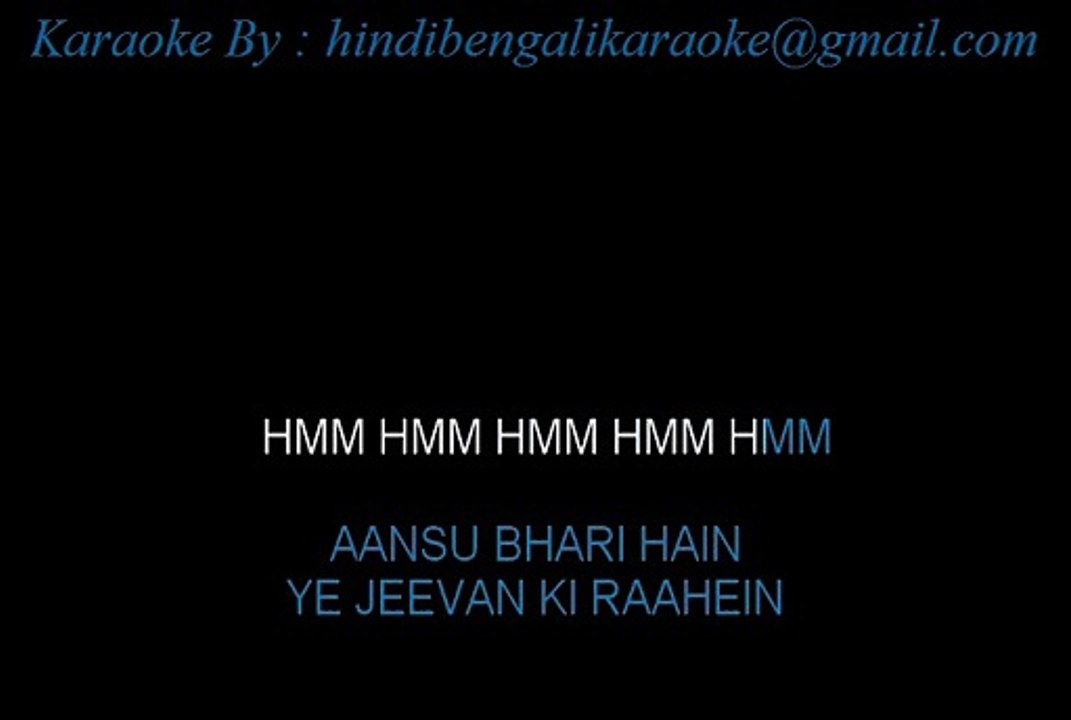 Aansoo Bhari - Karaoke - Parvarish - Mukesh - Sample