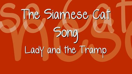 ♫ Lady and the Tramp - 'The Siamese Cat Song' Lyrics ♫