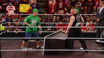 John Cena and Brock Lesnar sign the contract for their Extreme Rules Match