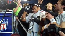 Drew Brees and his son Baylen celebrate his Super Bowl XLIV Win