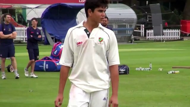 Arjun Tendulkar Bowls at England in the Nets