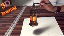 How To Draw a lantern in anamorph 3D effect /optical illusion