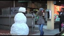 April Fools Pranks ideas, Snowman scares people