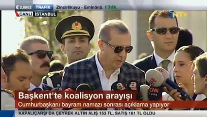 Cumhurbaşkanı Erdoğan'dan Bayram Namazı Sonrası Açıklama