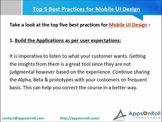 Top 5 Best Practices for Mobile UI Design
