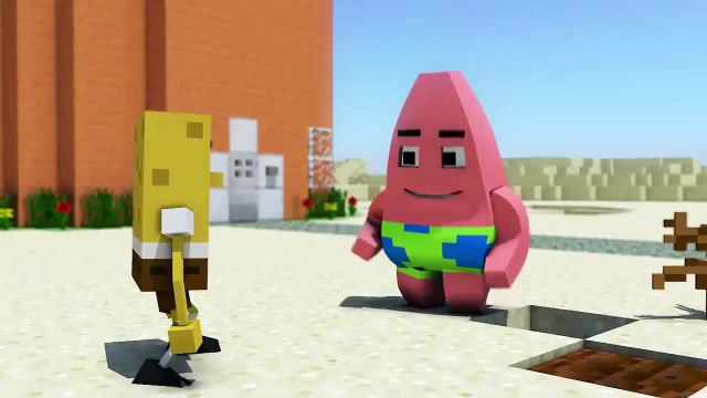 Спанч боб в майнкрафте часть 3 Майнкрафт Анимация RUS 720