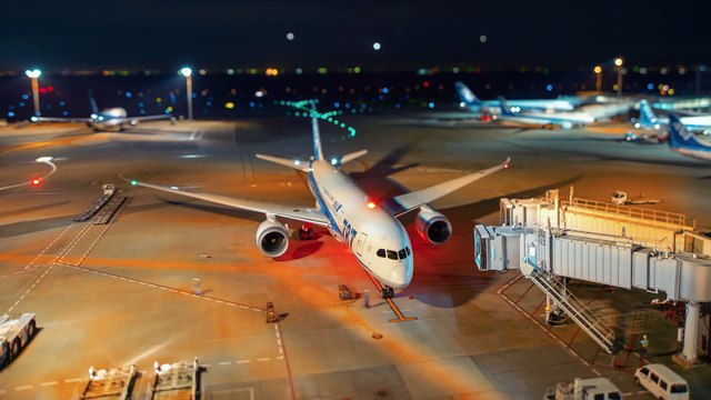 Tilt Shift et Time Lapse de l'Aéroport de Tokyo-Haneda