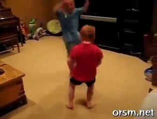Dancing boy in the red shirt