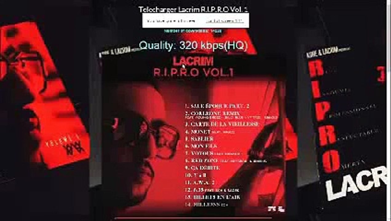 New Lacrim R.I.P.R.O Vol 1 Telecharger Album Complet