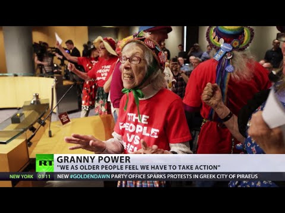 'Seattle Raging Grannies' stage rocking-chair protest to stop Arctic drilling