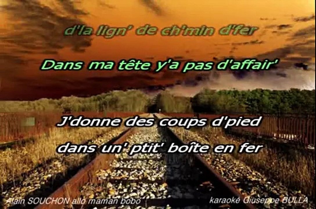 Alain SOUCHON Allo Maman Bobo karaoké Giuseppe BULLA