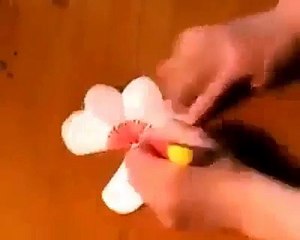 Üç Boyutlu beşli çiçek yapımı