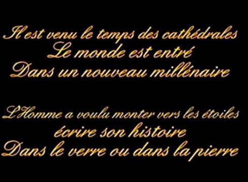 le temps des cathédrales (parole)