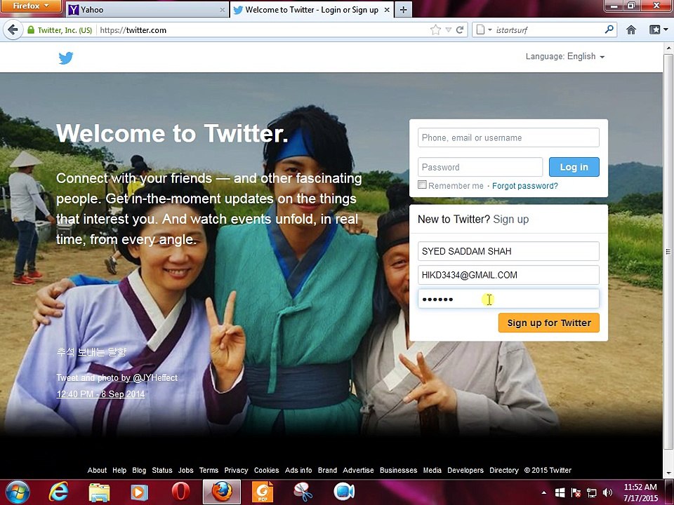 Make Twitter ID in urdu Tutorial