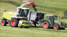 Gras Häckseln / 2.Schnitt 2014 mit Claas,Deutz-Fahr & Fendt