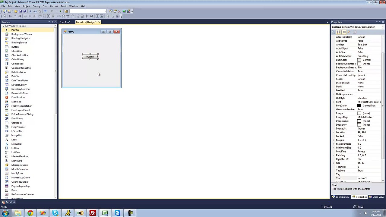 C# Beginners Tutorial - 3 - Showing MessageBoxes