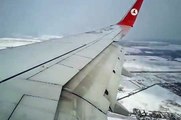 Turkish Airlines B737 800 landing in Budapest