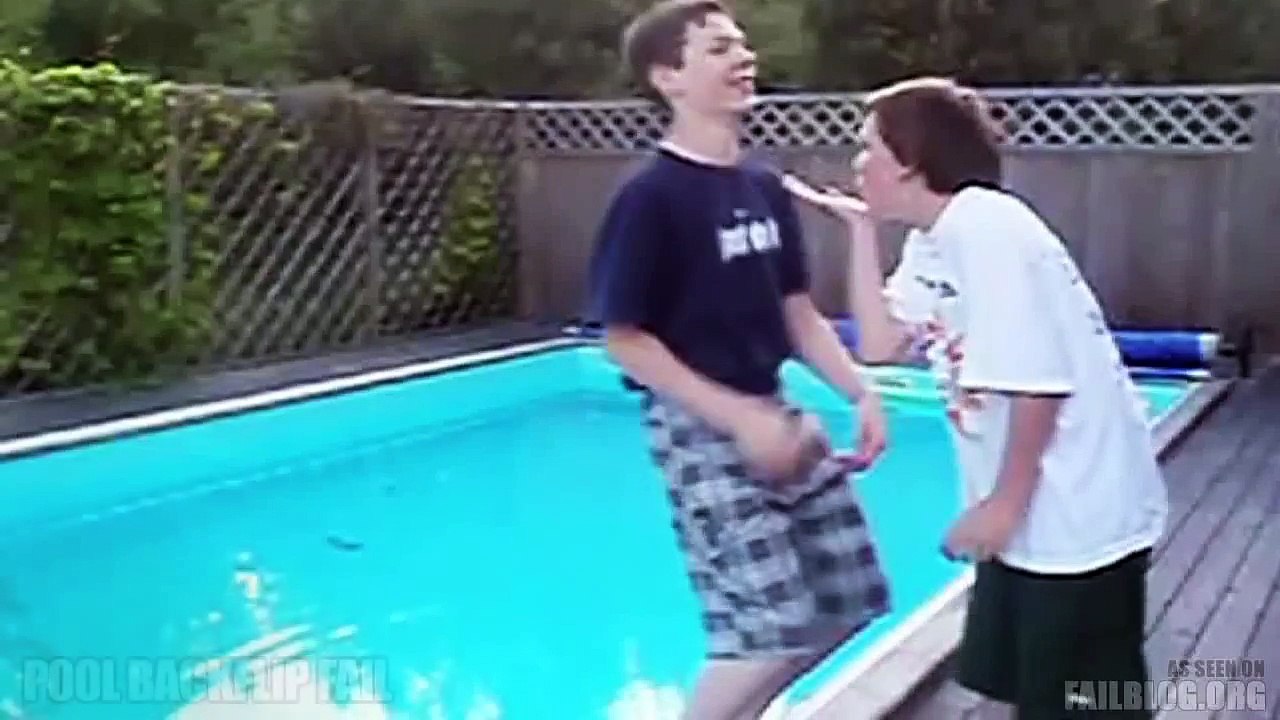 Pool Backflip FAIL