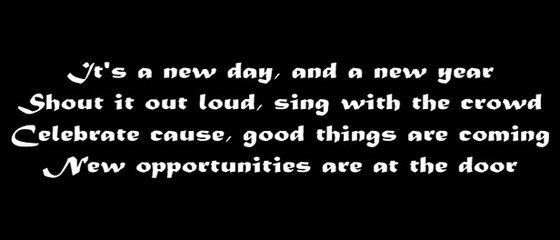 New Year's Song - Tim McMorris Lyrics on screen