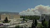 Des incendies font rage en Grèce