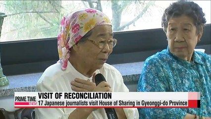 Japanese journalists visit 'comfort women' shelter