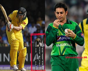 Saeed Ajmal Vs Mike Hussey - All 5 Dismissals