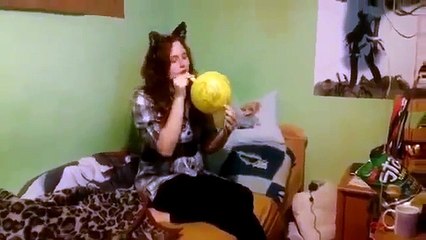 Neko pretty looner girl inflates anime themed balloon 2nd 2013