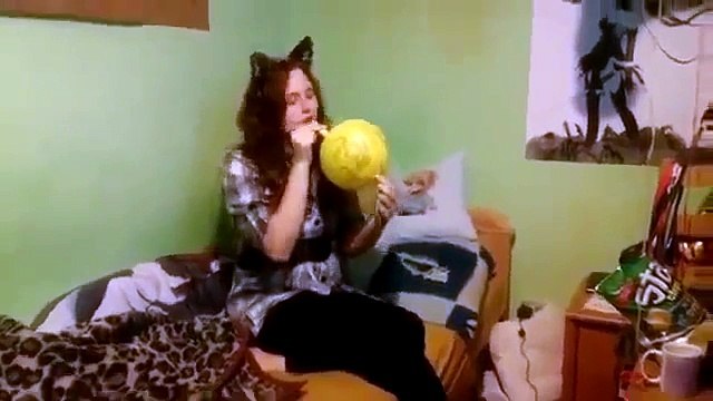 Neko pretty looner girl inflates anime themed balloon 2nd 2013