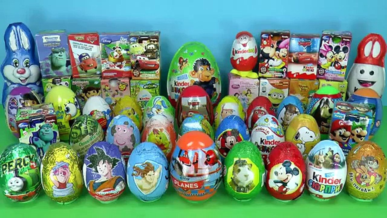 80 Surprise eggs Kinder Surprise Mickey Mouse Disney Pixar Cars 2