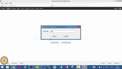 Project (C#) Create Web Browser Application In Urdu - Saving Settings (Video 2)