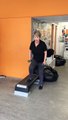 The Health Hub - Dumbbell Reebok step lateral raise  - 75 year old woman with insulin resistance.