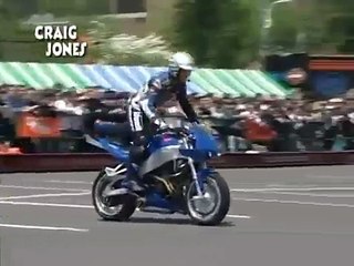 Big power Buell motor Bike stunt