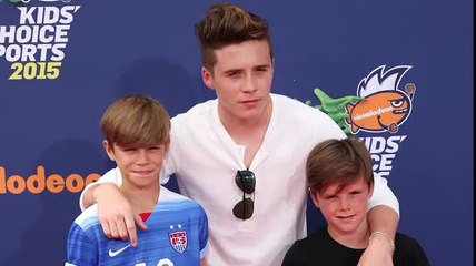 Les frères Beckham posent aux Nickelodeon Sports Awards
