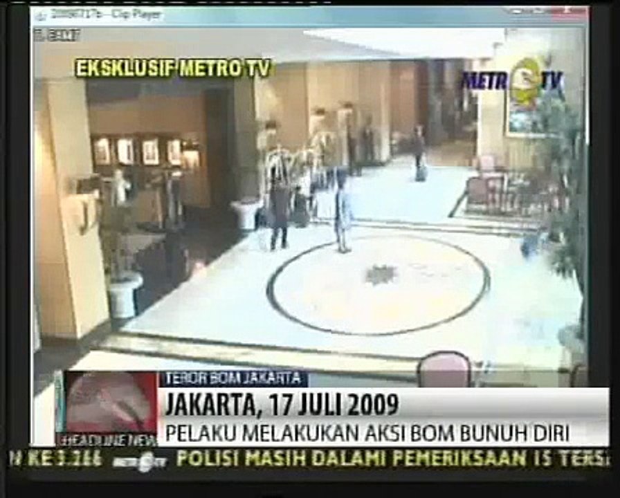 CCTV: JW Marriott and Ritz Carlton Bomb Seconds Before It Exploded