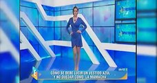 Karen Schwarz se burla de la Mamacha y enseña cómo vestir de azul