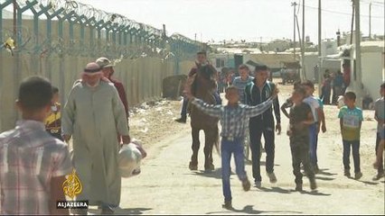 Syrians celebrate Eid at Jordan refugee camp