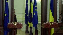 Federica MOGHERINI in Kiev joint press conference with Petro POROSHENKO, Ukrainian President