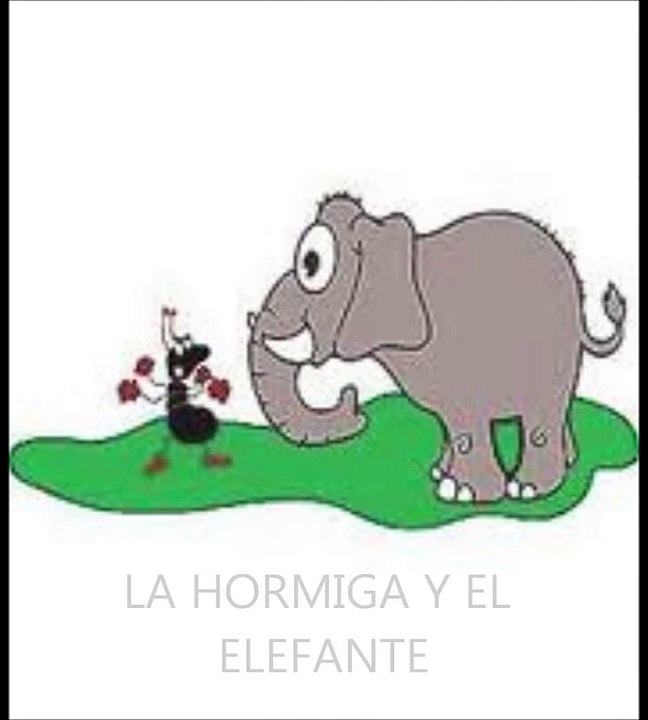 la hormiga , y el elefante