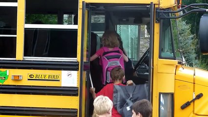 First Day of School - Catching the Bus