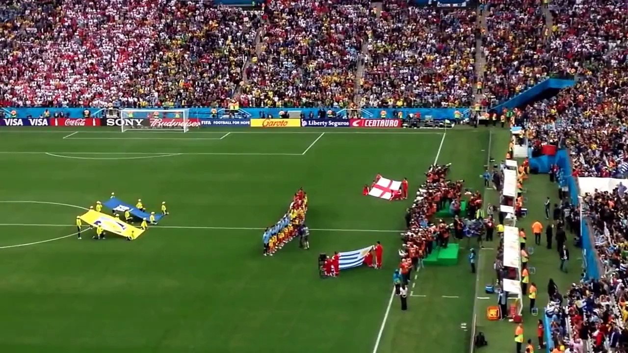 Uruguay x England at Arena Corinthians, 2014 June 19, national anthems.