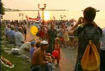 Как встречали крейсер "Москва" в Севастополе. ТК "Интер"