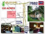 Maine Real Estate | 100 Maine Acres For Sale! Log Cabin Too! $60's! #8219