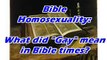 Bible Homosexuality Pt 1.