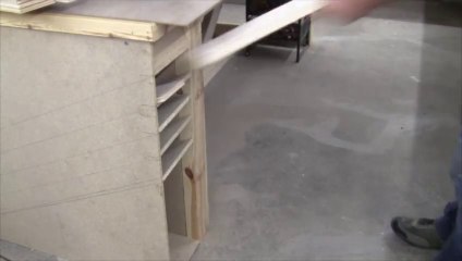 Build a balsa wood storage unit under a table