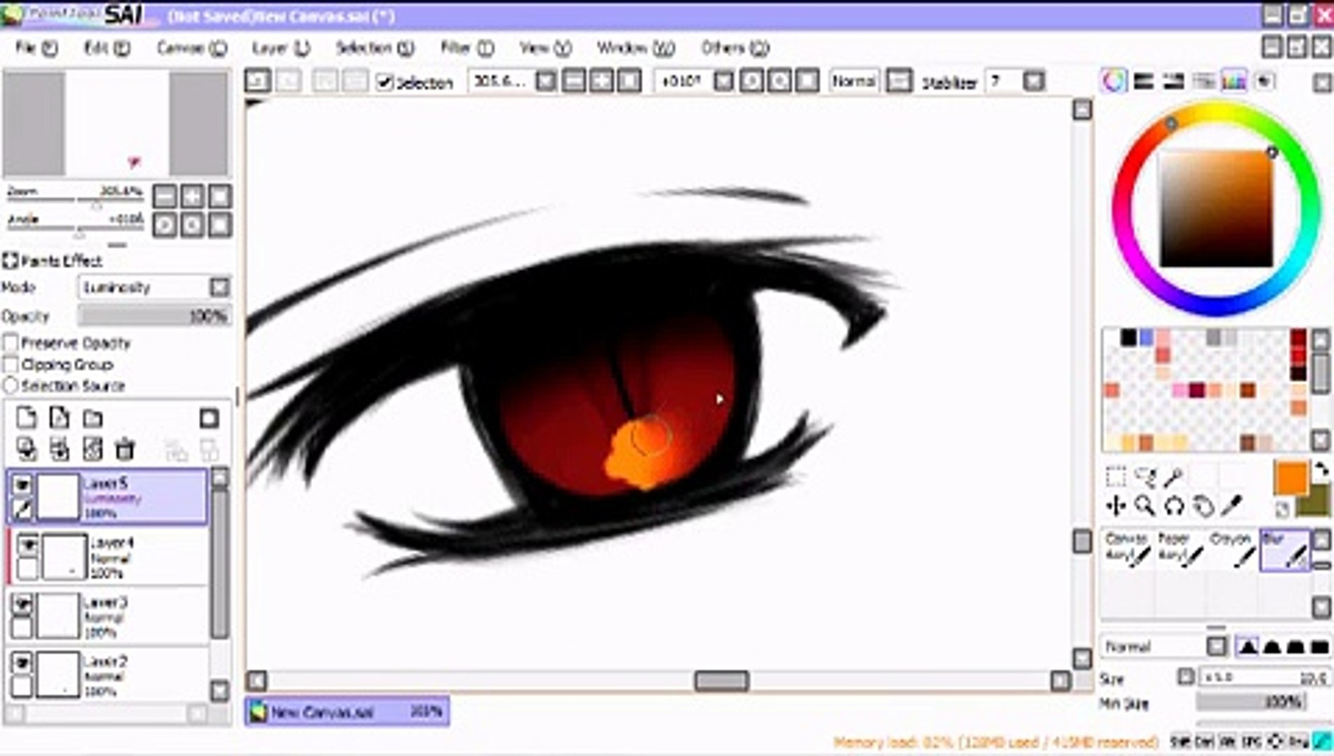 How To Color Anime Eyes Paint Tool Sai Video Dailymotion