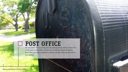 Eight-Week Moving Checklist - Part 5 of 8