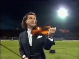 Andre Rieu playin violin at Olympic Stadium of Amsterdam /at half time - Ajax - Bayern 5-2/