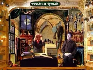 J.W. Goethe, Faust  I, Studierzimmer  I, Mephistopheles tritt hervor