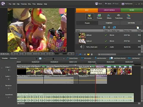 Adobe Premiere Elements Audio Mixer